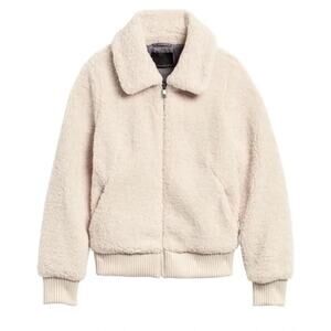 Banana Republic Cream Bomber Jacket